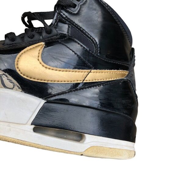 RARE 2018 Nike Air Jordan 1 Legacy 312 Black Gold Patent Size 8 - Picture 4 of 16